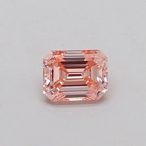 0.31ct EMERALD Fancy Intense Pink VS2 Coloured Lab diamond