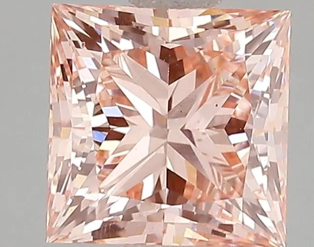 2.06ct PRINCESS Fancy Vivid Pink VS1 Coloured Lab diamond