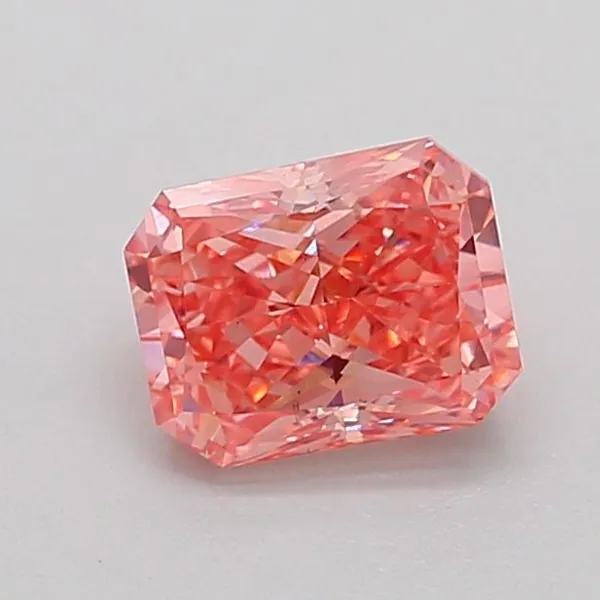 0.98ct RADIANT Fancy Vivid Pink VS2 Coloured Lab diamond