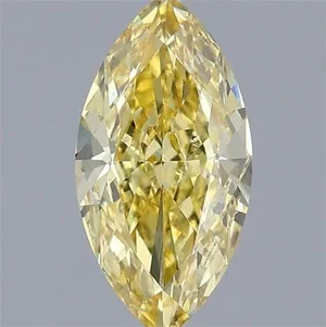 1.15ct MARQUISE Fancy Vivid Yellow VS1 Coloured Lab diamond