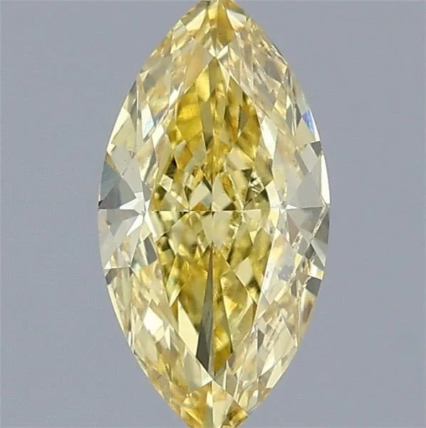 1.15ct MARQUISE Fancy Vivid Yellow VS1 Coloured Lab diamond