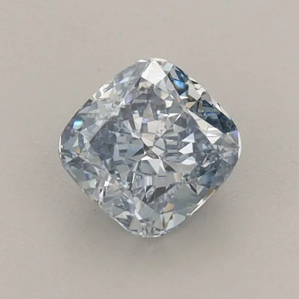 0.78ct CUSHION Fancy Intense Blue VVS2 Coloured Lab diamond