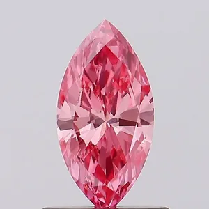 0.58ct MARQUISE Fancy Vivid Pink VS1 Coloured Lab diamond