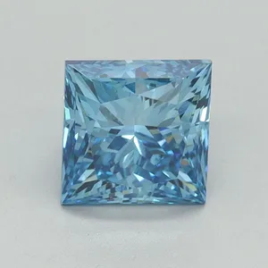 1.66ct PRINCESS Fancy Vivid Blue VS1 Coloured Lab diamond