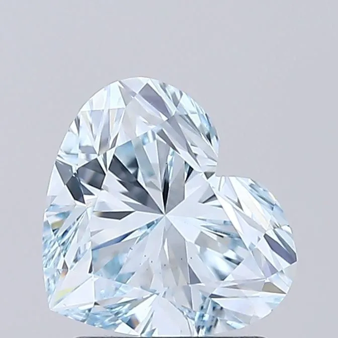 1.62ct HEART Fancy Greenish Blue VS1 Coloured Lab diamond