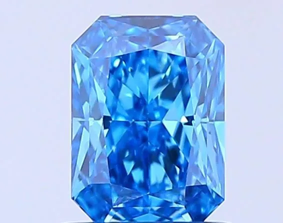 0.76ct RADIANT Fancy Vivid Blue VS1 Coloured Lab diamond