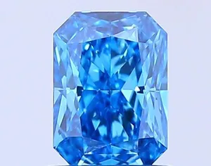 0.76ct RADIANT Fancy Vivid Blue VS1 Coloured Lab diamond