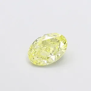 0.81ct OVAL Fancy Yellow VS2 Coloured Lab diamond