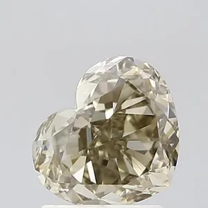 1.94ct HEART Fancy Light Gray Yellow VVS2 Coloured Lab diamond