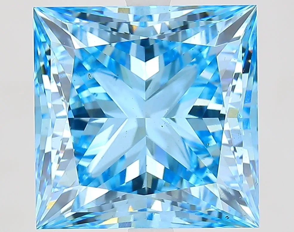 9.02ct PRINCESS Fancy Vivid Blue VS1 Coloured Lab diamond