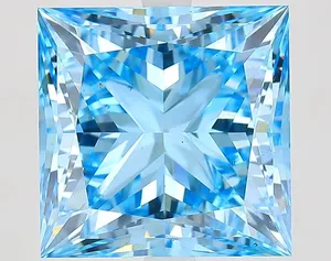 9.02ct PRINCESS Fancy Vivid Blue VS1 Coloured Lab diamond