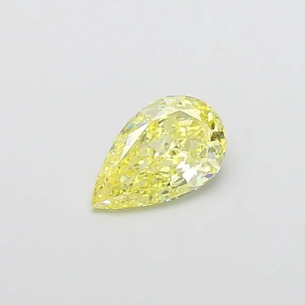 0.85ct PEAR Fancy Intense Yellow VS1 Coloured Lab diamond