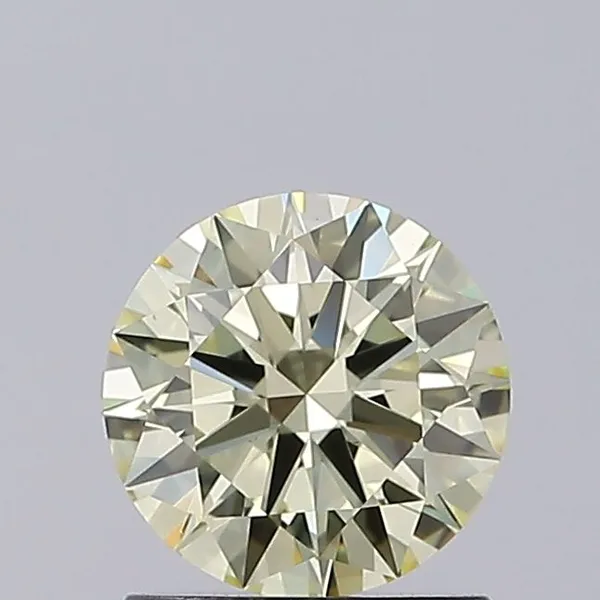 1.05ct ROUND Fancy Light Yellow VS1 Coloured Lab diamond