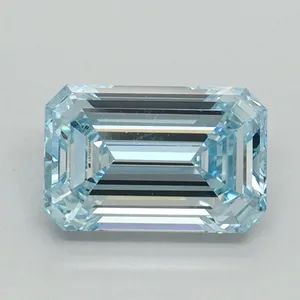 1.19ct EMERALD Fancy Intense Blue VVS2 Coloured Lab diamond