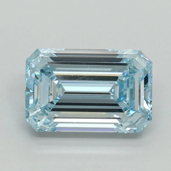 1.19ct EMERALD Fancy Intense Blue VVS2 Coloured Lab diamond