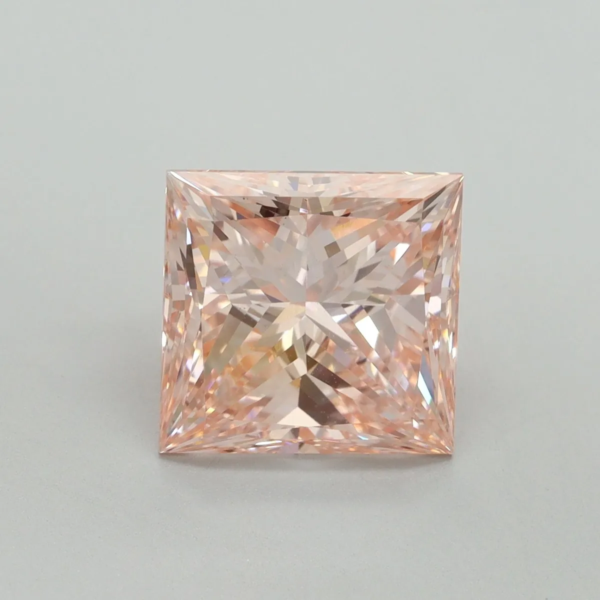 4.13ct PRINCESS Fancy Intense Pink VS1 Coloured Lab diamond