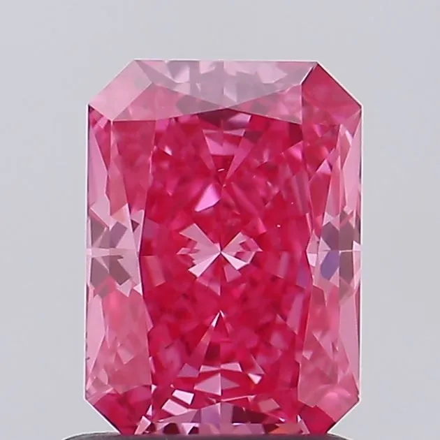 1.01ct RADIANT Fancy Vivid Pink VS1 Coloured Lab diamond