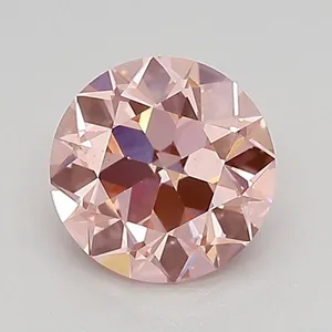 0.92ct ROUND Fancy Vivid Pink VS2 Coloured Lab diamond