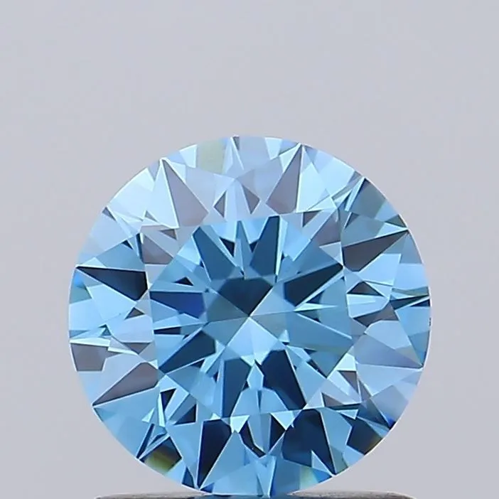 1.02ct ROUND Fancy Vivid Blue VS1 Coloured Lab diamond