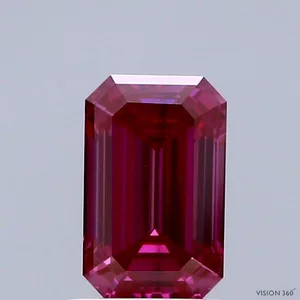 1.16ct EMERALD Fancy Vivid Pink SI1 Coloured Lab diamond
