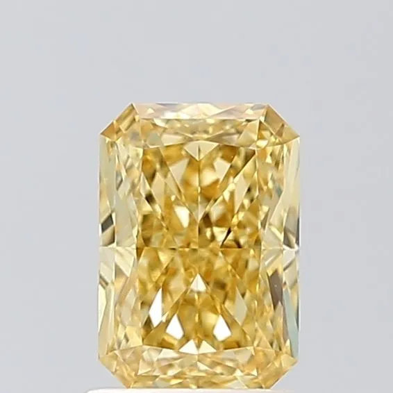 1.23ct RADIANT Fancy Intense Yellow VVS2 Coloured Lab diamond