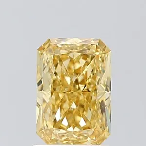 1.23ct RADIANT Fancy Intense Yellow VVS2 Coloured Lab diamond