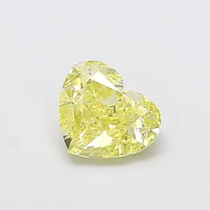 1.57ct HEART Fancy Yellow VVS2 Coloured Lab diamond