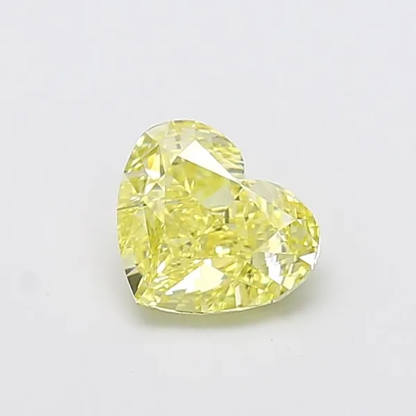 1.57ct HEART Fancy Yellow VVS2 Coloured Lab diamond