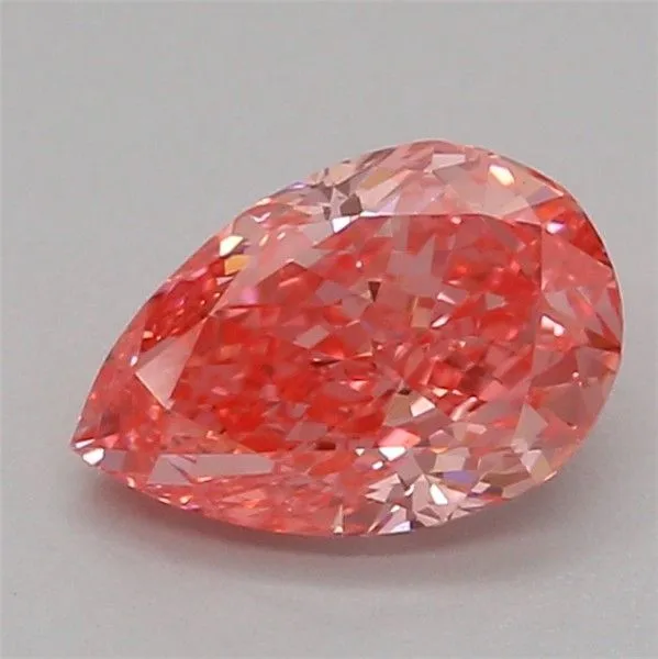 0.53ct PEAR Fancy Vivid Pink VS1 Coloured Lab diamond