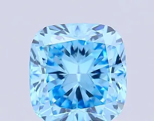 1.17ct CUSHION Fancy Vivid Blue VS1 Coloured Lab diamond