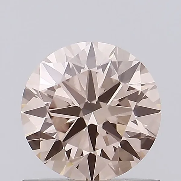 0.75ct ROUND Fancy Intense Brownish Pink VVS2 Coloured Lab diamond