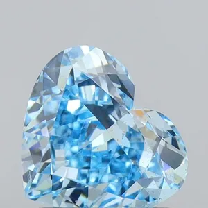 1.01ct HEART Fancy Vivid Blue SI1 Coloured Lab diamond
