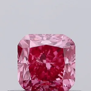 0.51ct CUSHION Fancy Vivid Pink VS1 Coloured Lab diamond