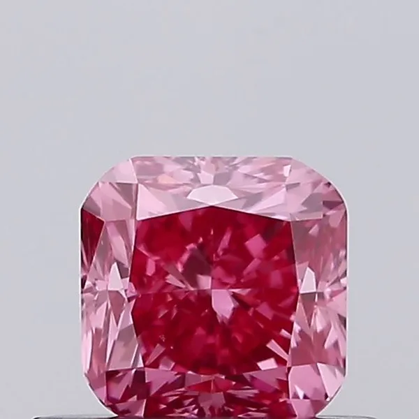 0.51ct CUSHION Fancy Vivid Pink VS1 Coloured Lab diamond