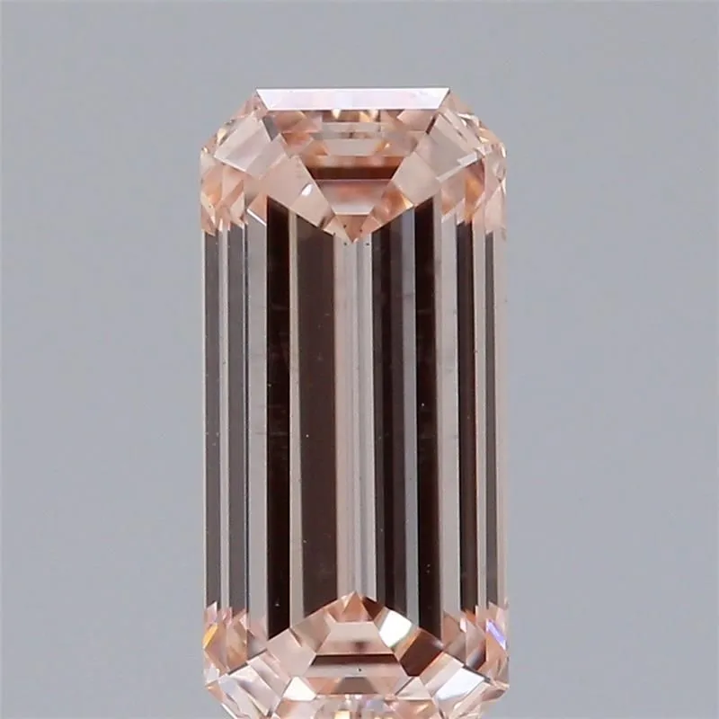 0.84ct EMERALD Fancy Pink VS2 Coloured Lab diamond