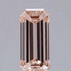 0.84ct EMERALD Fancy Pink VS2 Coloured Lab diamond