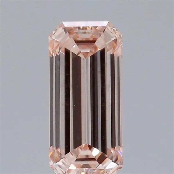 0.84ct EMERALD Fancy Pink VS2 Coloured Lab diamond