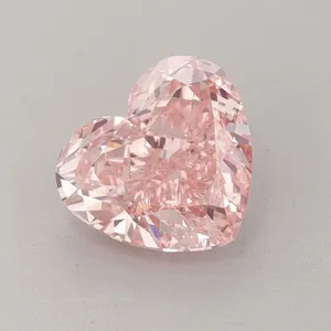 1.42ct HEART Fancy Vivid Pink VS1 Coloured Lab diamond