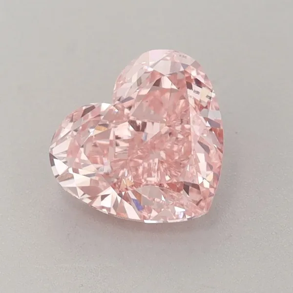 1.42ct HEART Fancy Vivid Pink VS1 Coloured Lab diamond
