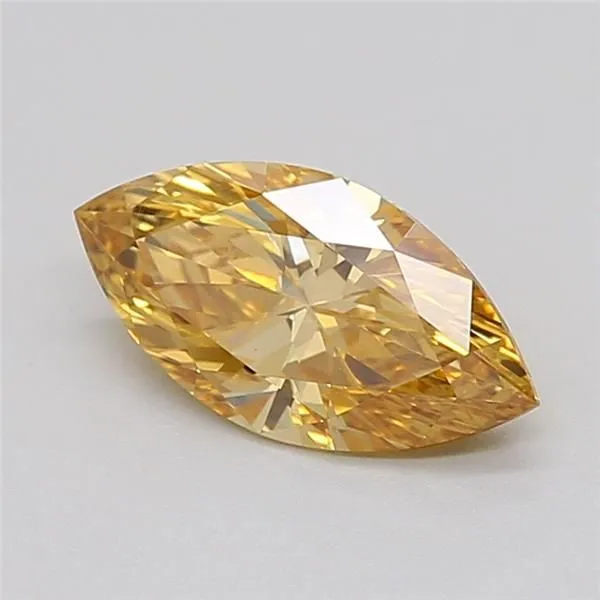 1.09ct MARQUISE Fancy Intense Yellow VVS2 Coloured Lab diamond