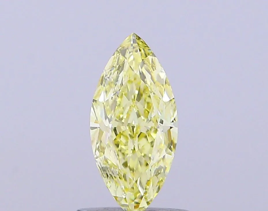 0.95ct MARQUISE Fancy Intense Yellow VS1 Coloured Lab diamond
