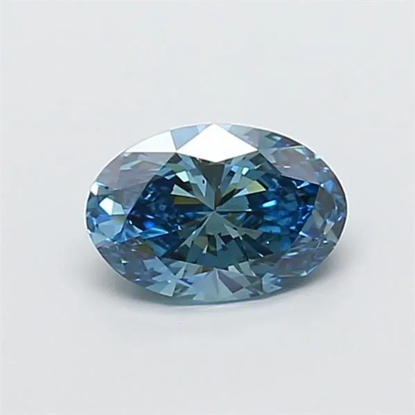 0.95ct OVAL Fancy Vivid Blue VS2 Coloured Lab diamond