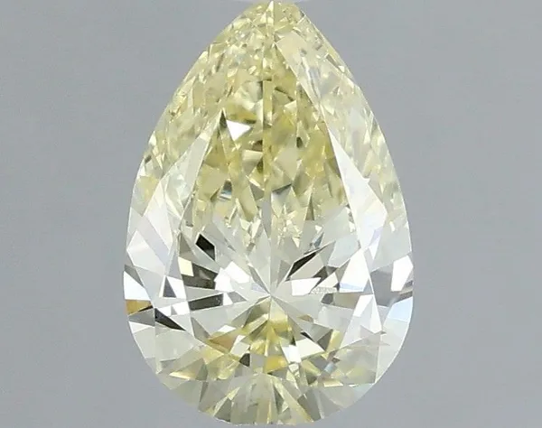 0.66ct PEAR Fancy Intense Yellow VVS1 Coloured Lab diamond