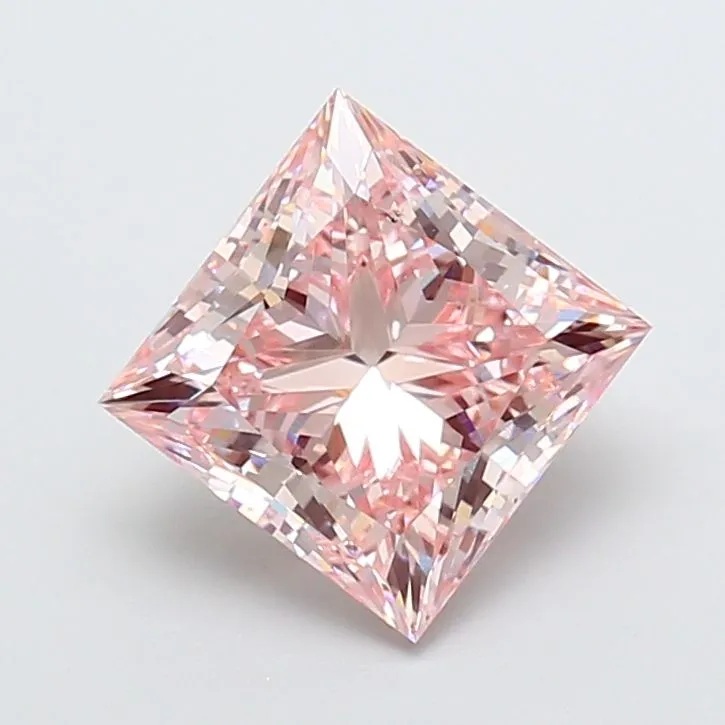 5.01ct PRINCESS Fancy Intense Pink VS2 Coloured Lab diamond