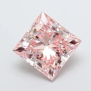 5.01ct PRINCESS Fancy Intense Pink VS2 Coloured Lab diamond