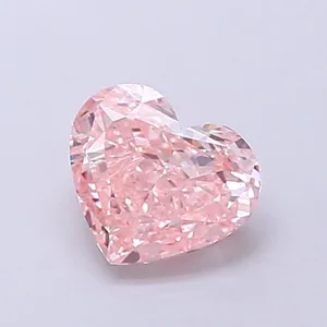 0.91ct HEART Fancy Vivid Pink VS1 Coloured Lab diamond