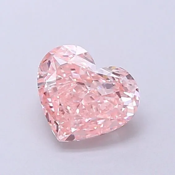 0.91ct HEART Fancy Vivid Pink VS1 Coloured Lab diamond