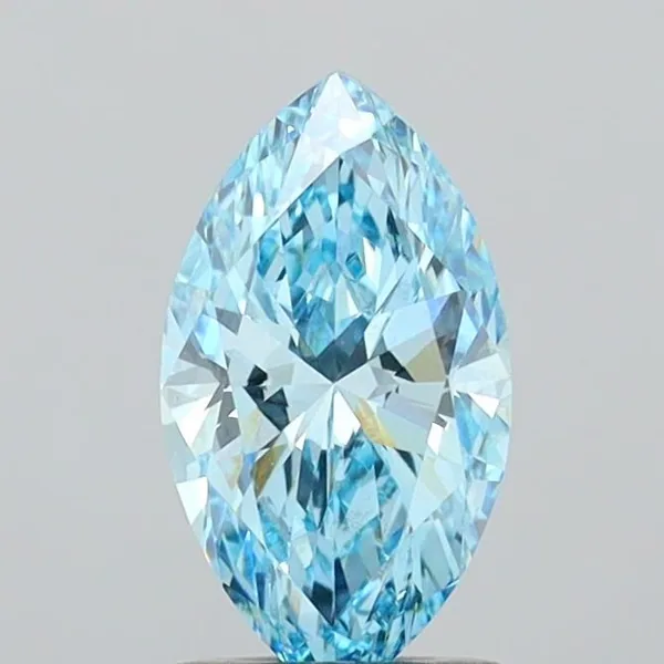 1.36ct MARQUISE Fancy Vivid Blue VS1 Coloured Lab diamond