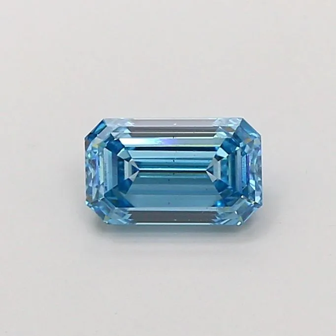 1.01ct EMERALD Fancy Vivid Blue VS2 Coloured Lab diamond