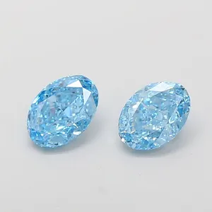 1.05ct OVAL Fancy Vivid Blue VS1 Coloured Lab diamond